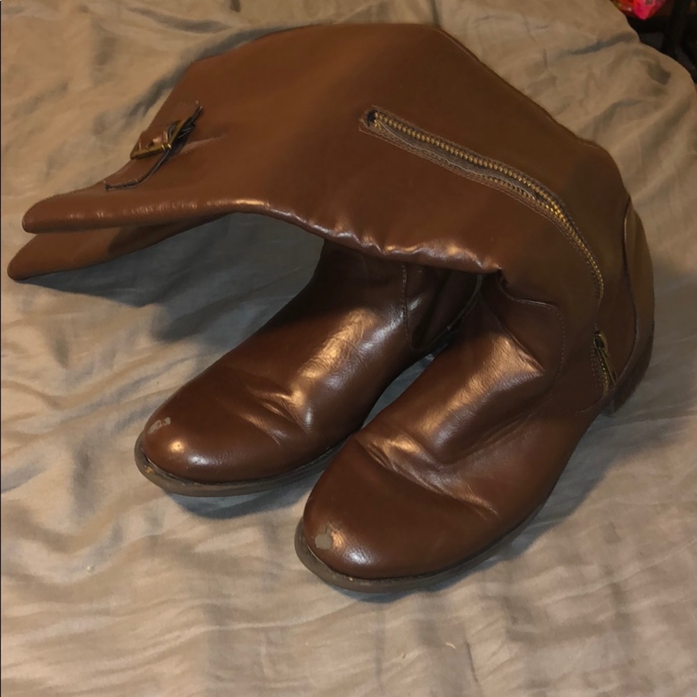 brown riding boots